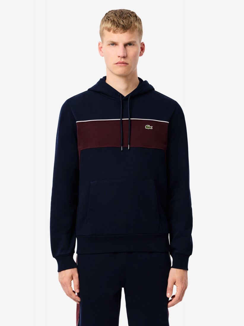 Lacoste Colorblock Classic Navy Blue Hoodie