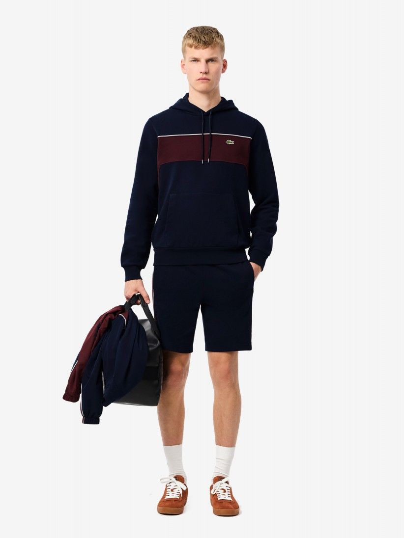 Lacoste Colorblock Classic Navy Blue Hoodie