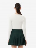 Camisola Lacoste Long Sleeved Ribbed Cotton Branca