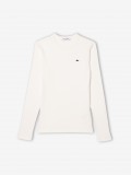 Camiseta de Manga Larga Long Sleeved Ribbed Cotton Blanca