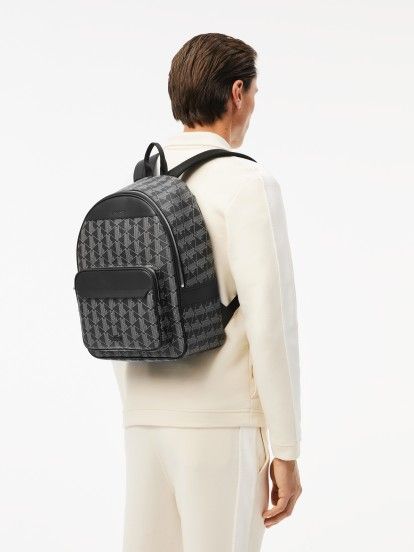 Lacoste The Blend Monogram Canvas Backpack
