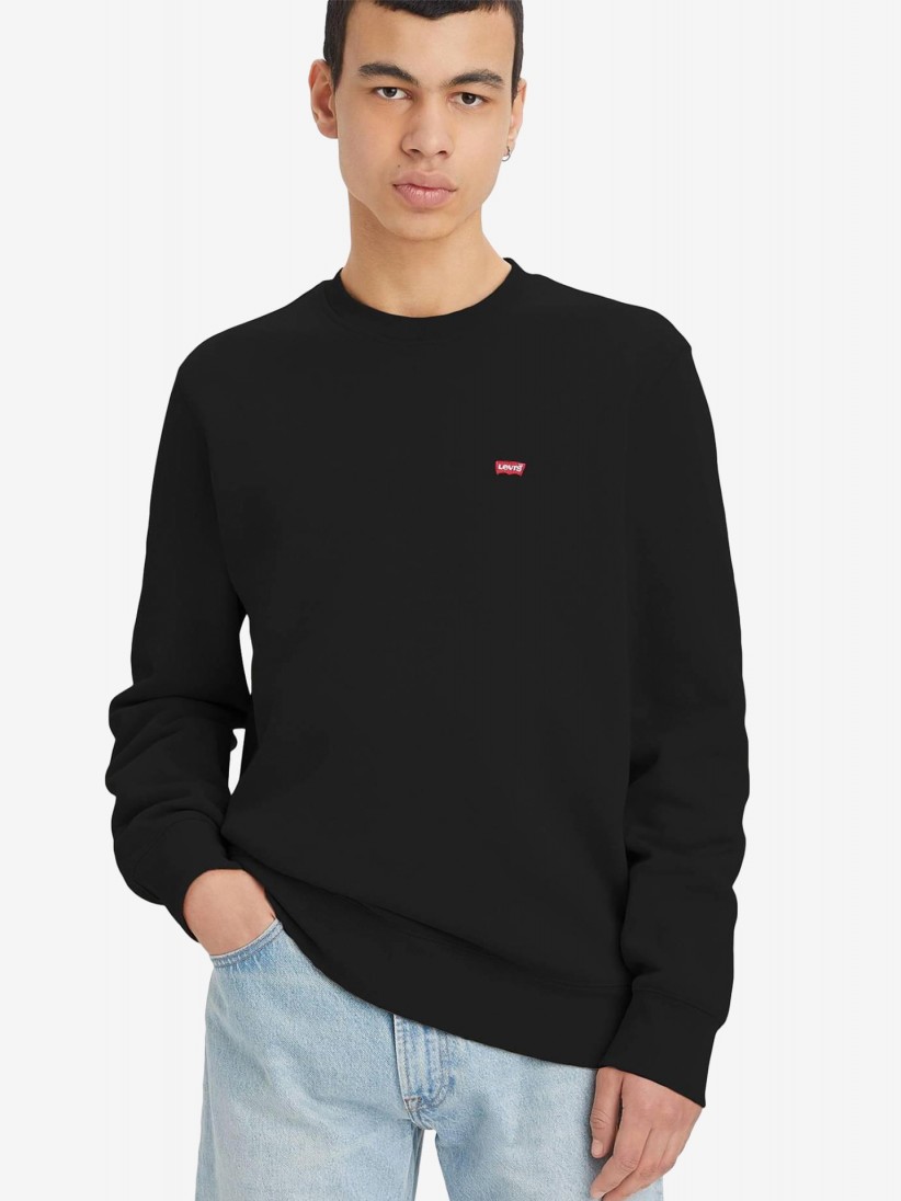 Levis Original Housemark Crewneck Black Sweater