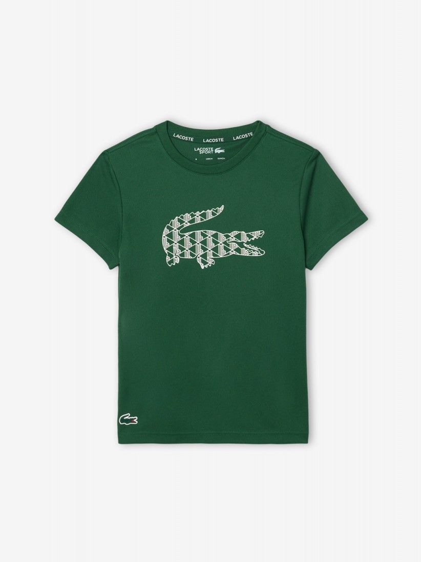 T-shirt Lacoste Ultra-Dry Pique Tennis Kids Verde