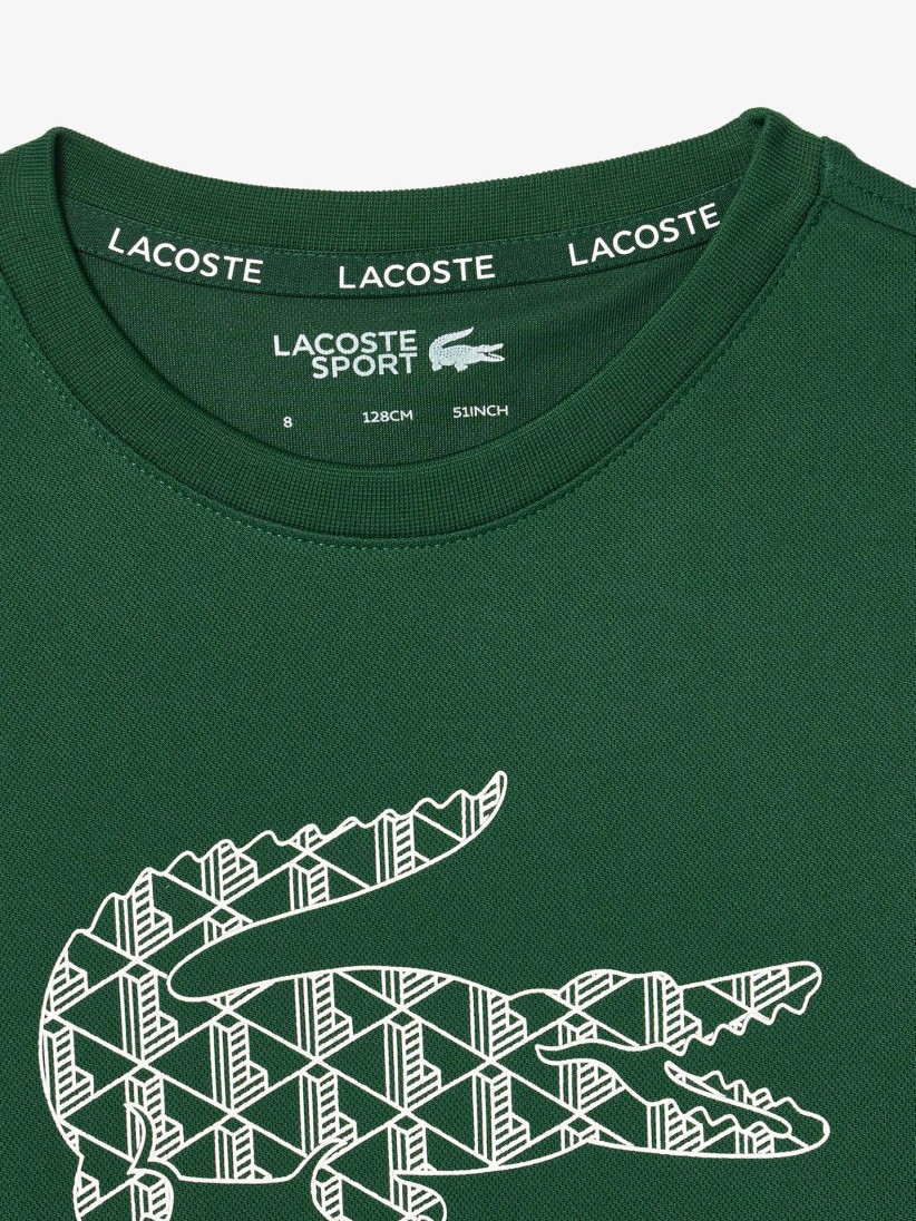 T-shirt Lacoste Ultra-Dry Pique Tennis Kids Verde