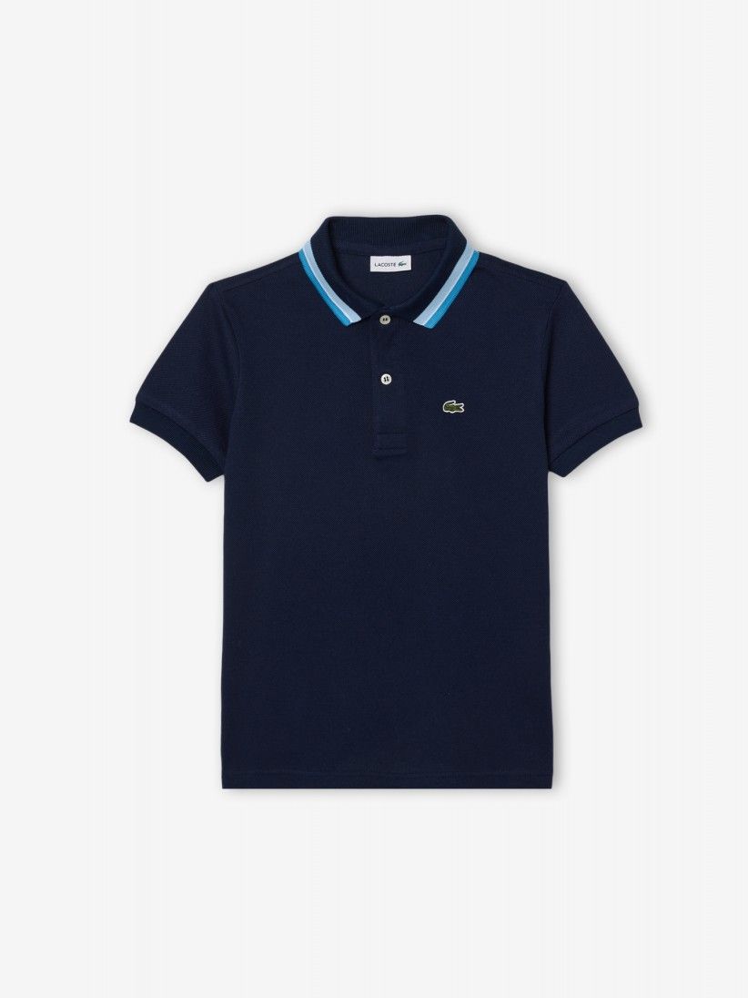 Polo Lacoste Tricolour Collar Cotton Petit Pique Kids