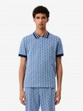 Lacoste Contrast Collar Monogram Polo Shirt