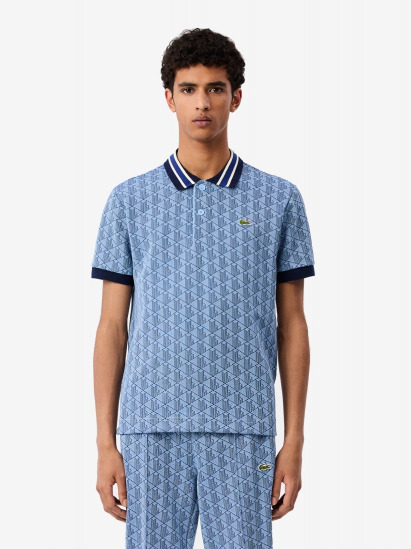 Polo Lacoste Contrast Collar Monogram