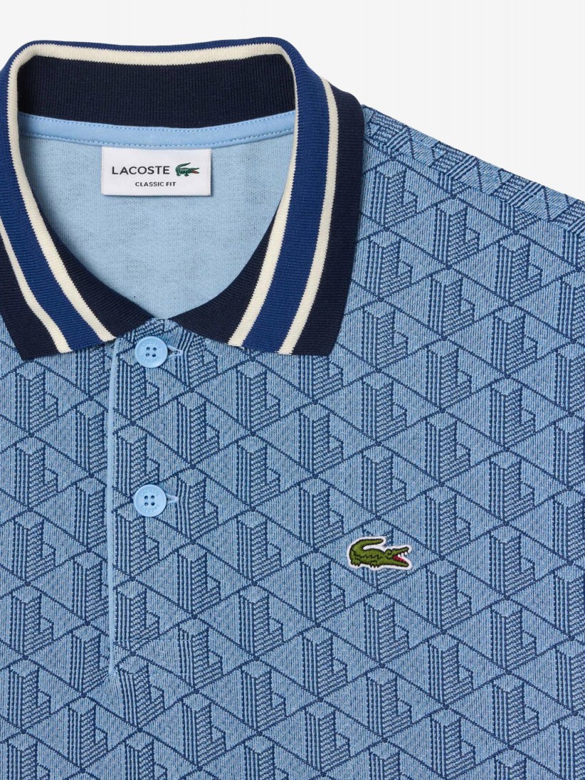 Polo Lacoste Contrast Collar Monogram