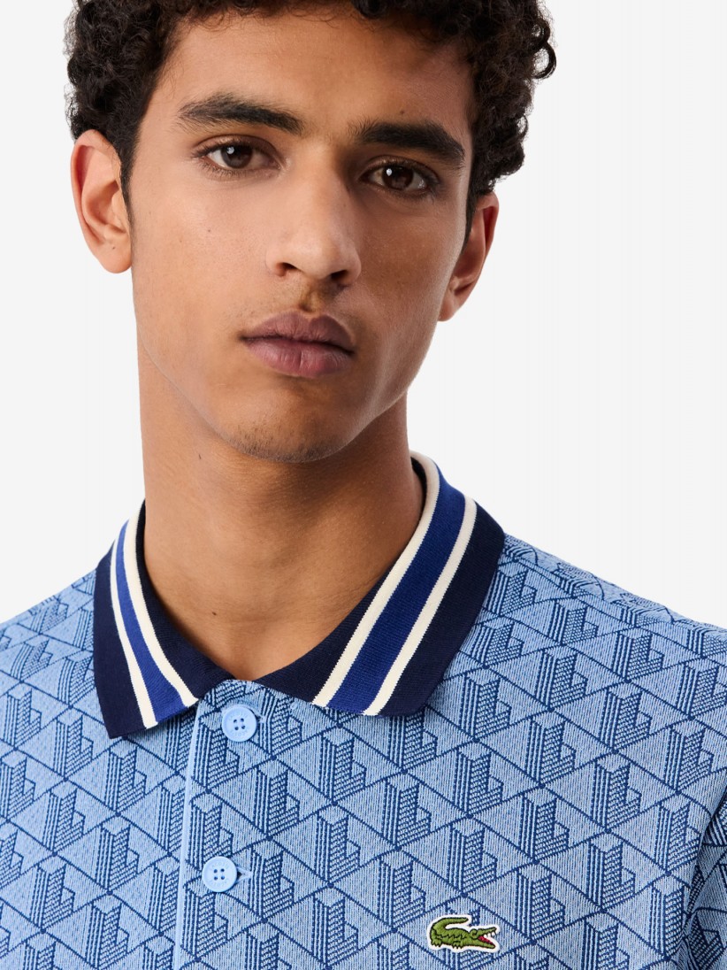 Polo Lacoste Contrast Collar Monogram