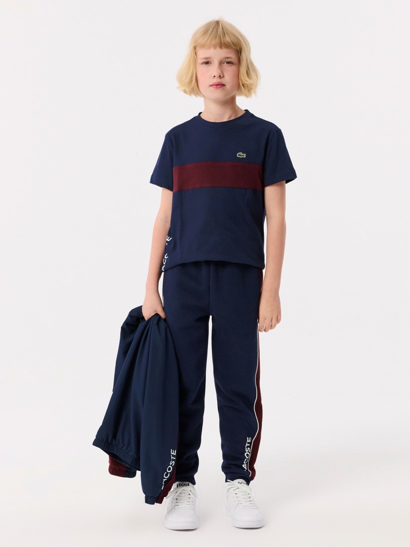 Camiseta Lacoste Contrast Stripe Kids