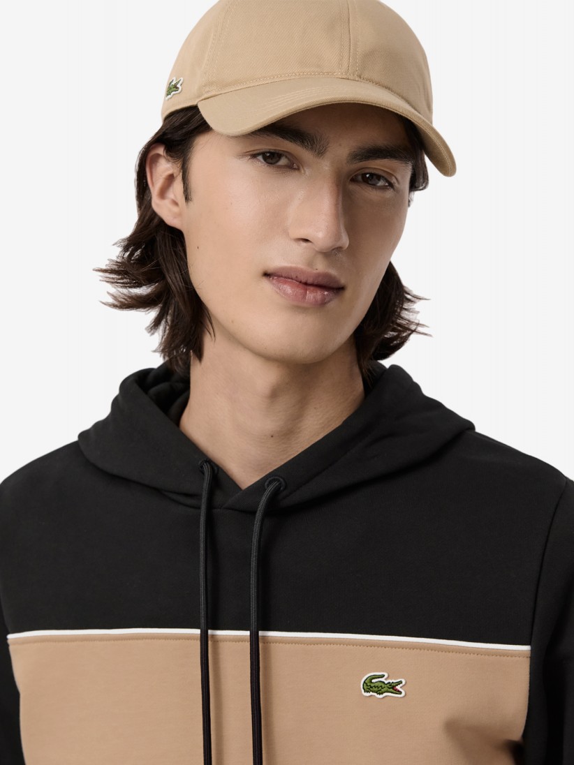 Sudadera con Capucha Lacoste Colorblock Classic Negra