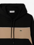 Sudadera con Capucha Lacoste Colorblock Classic Negra