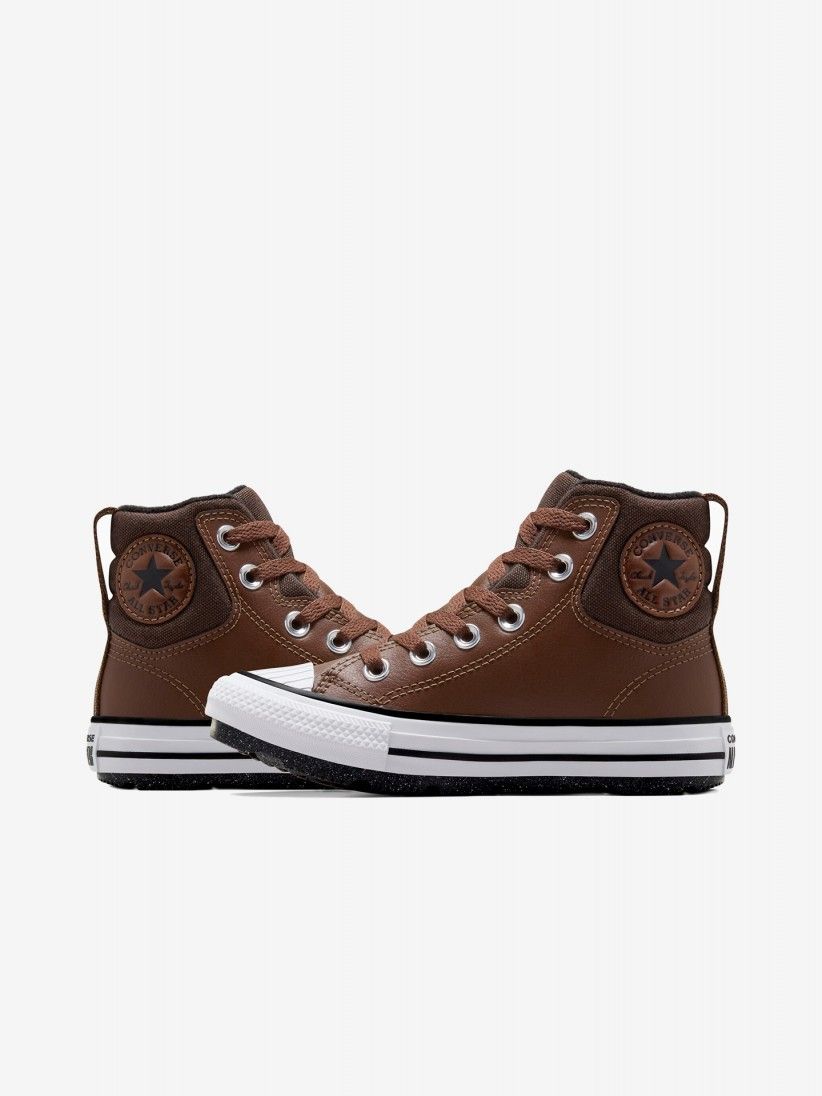 Brown converse kids best sale