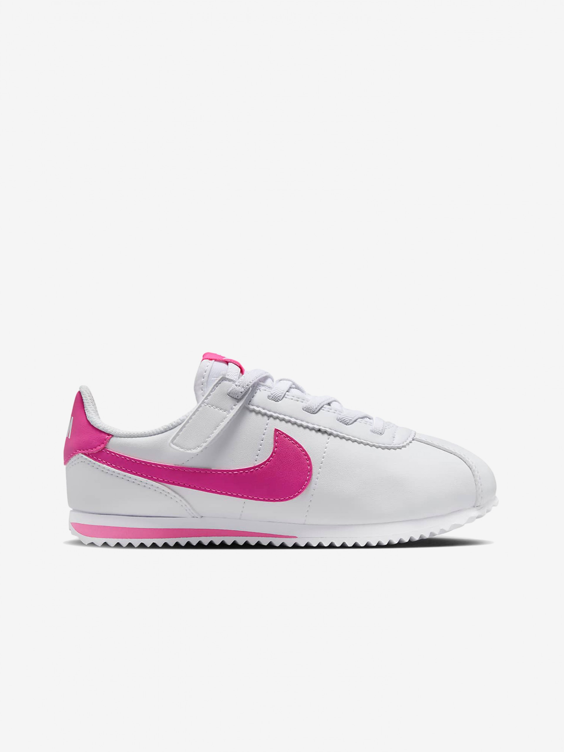 Sapatilhas Nike Cortez EasyOn Brancas e Rosa Para Criança
