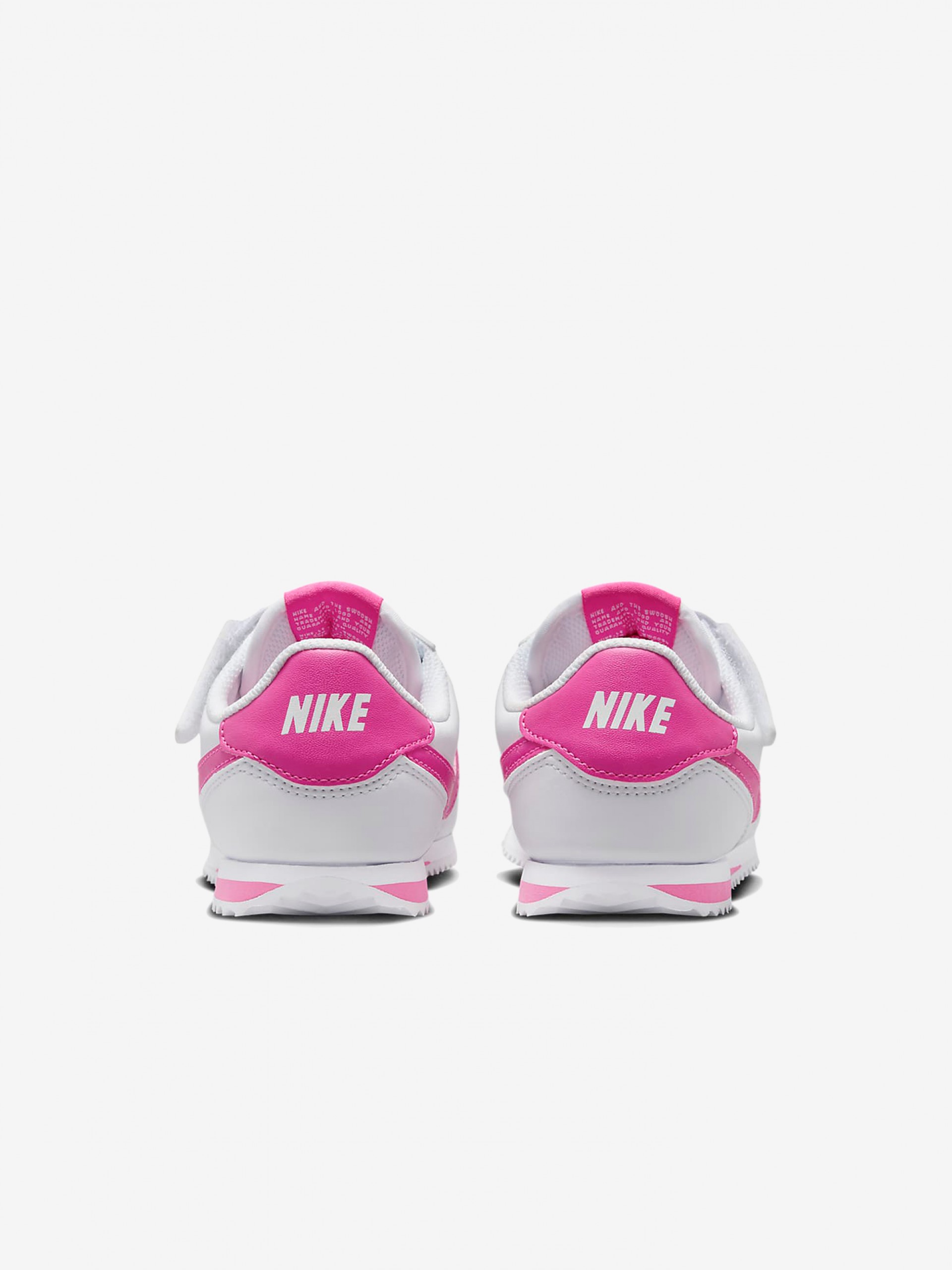 Sapatilhas Nike Cortez EasyOn Brancas e Rosa Para Criança