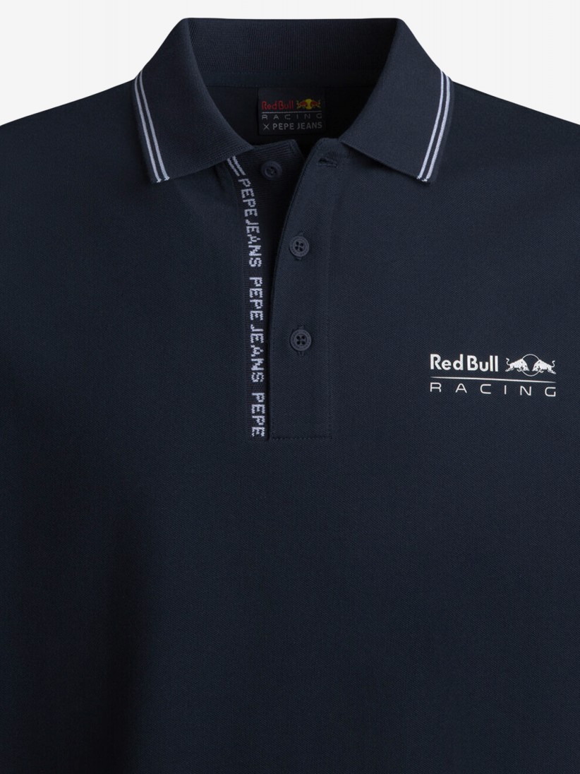 Pepe Jeans Red Bull Racing Tipped Logo Polo Shirt