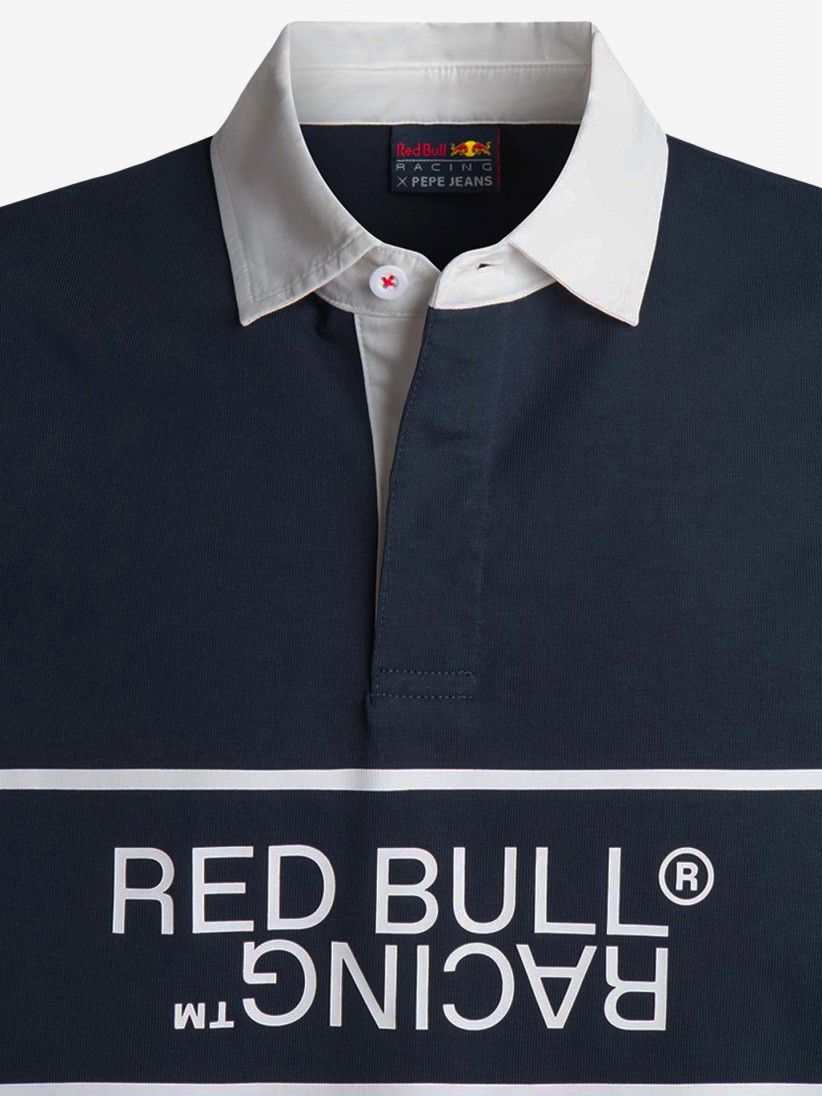 Pepe Jeans Red Bull Racing Logo Reflect Panel Rugby Polo Shirt