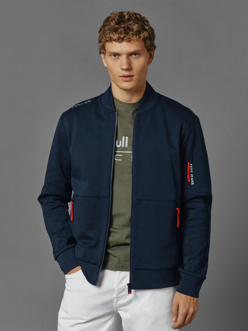 Pepe Jeans Red Bull Racing Utility Bomber Sweat Jacket