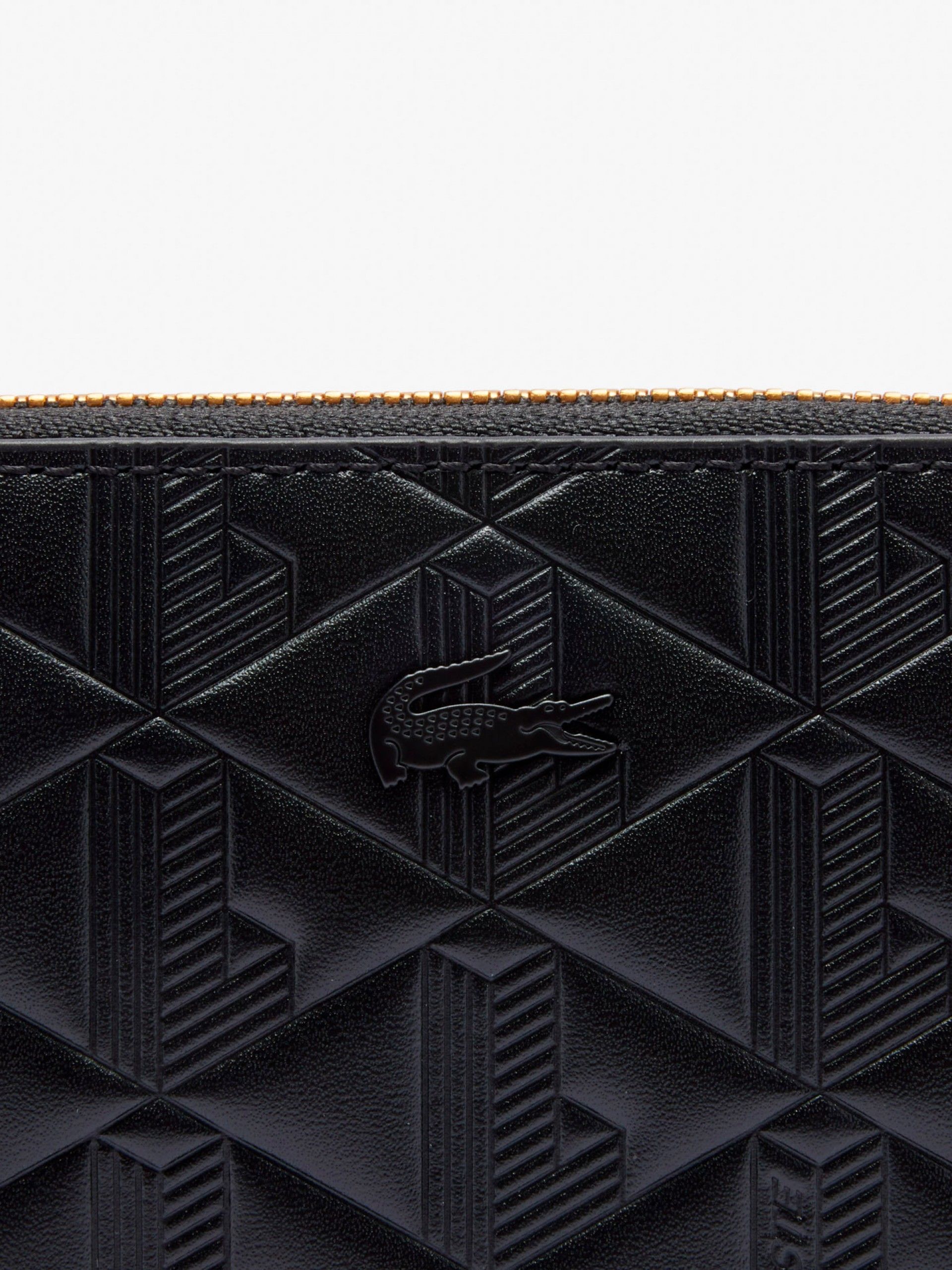 Carteira Lacoste Zipped Leather Billfold