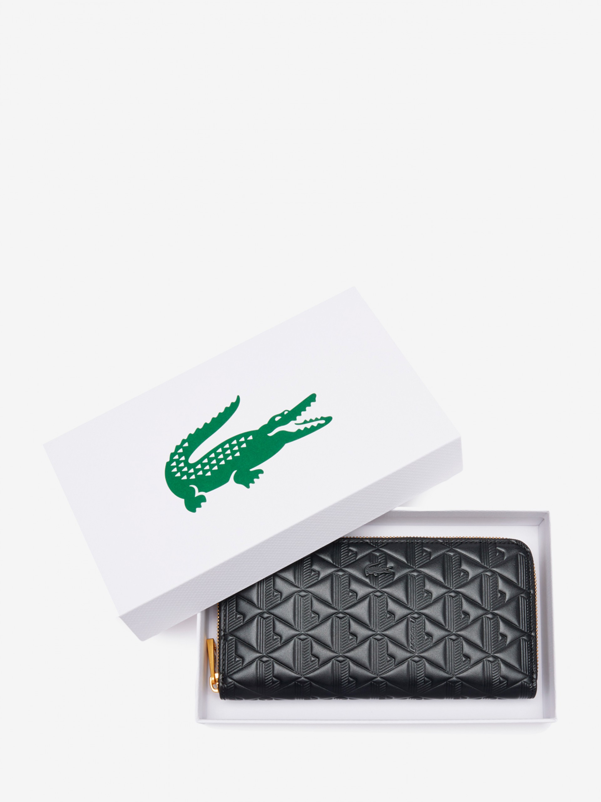 Carteira Lacoste Zipped Leather Billfold