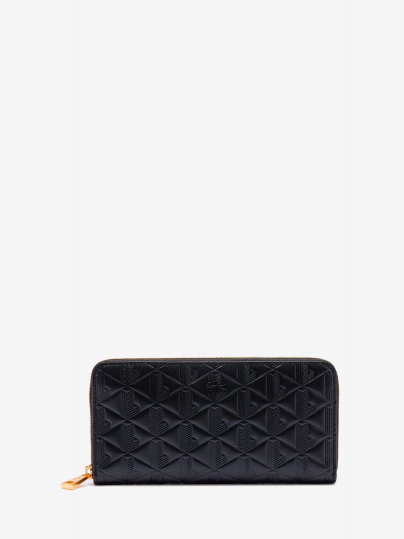 Lacoste Zipped Leather Billfold Wallet