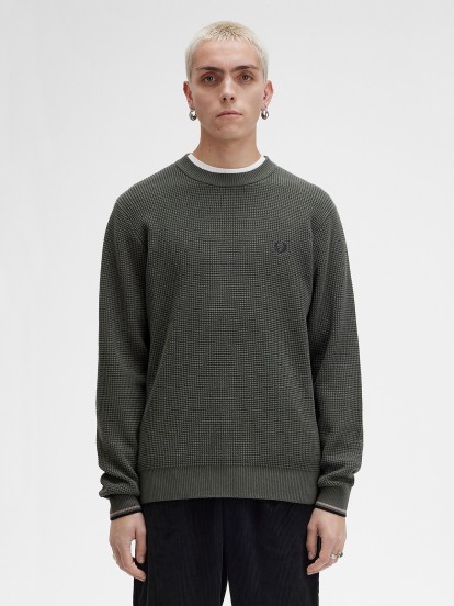 Fred Perry Waffle Stitch Jumper