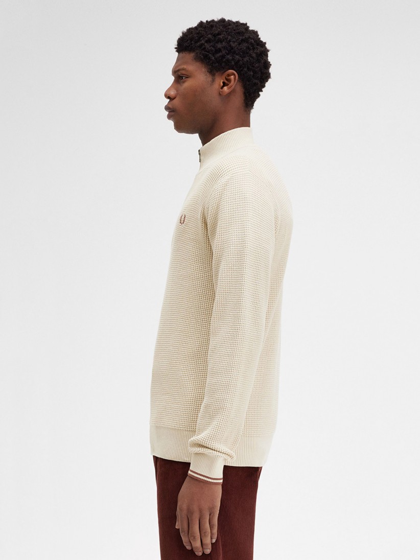 Camisola Fred Perry Half Zip Waffle Stitch