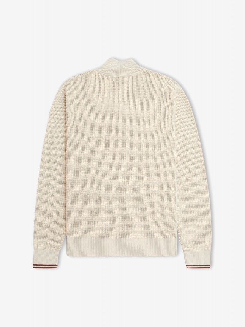 Fred Perry Half Zip Waffle Stitch Jumper