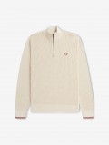 Fred Perry Half Zip Waffle Stitch Jumper