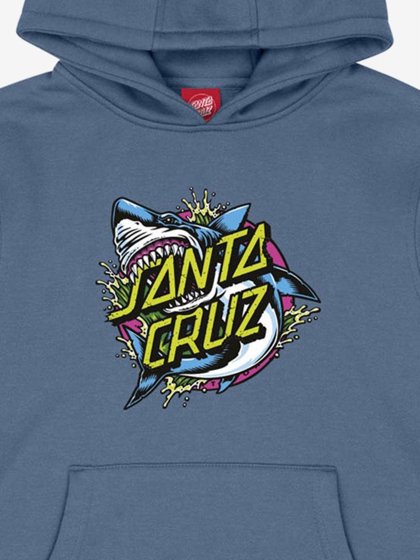 Santa Cruz Youth Shark Dot Front Kids Hoodie