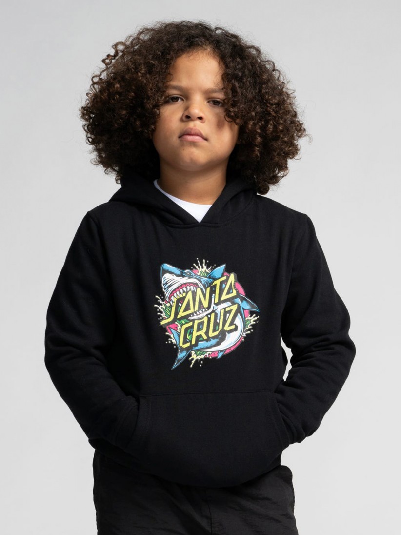 Sudadera con Capucha Santa Cruz Youth Shark Dot Front Kids