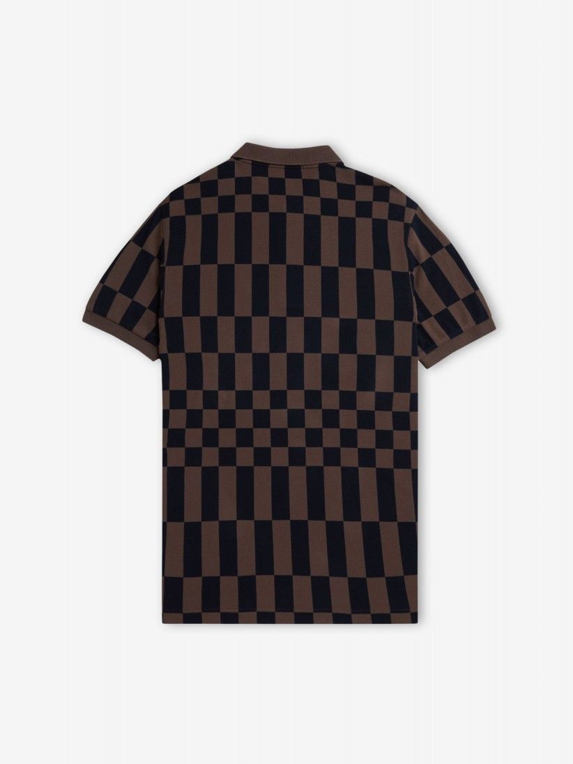 Fred Perry Chequerboard Print Polo Shirt