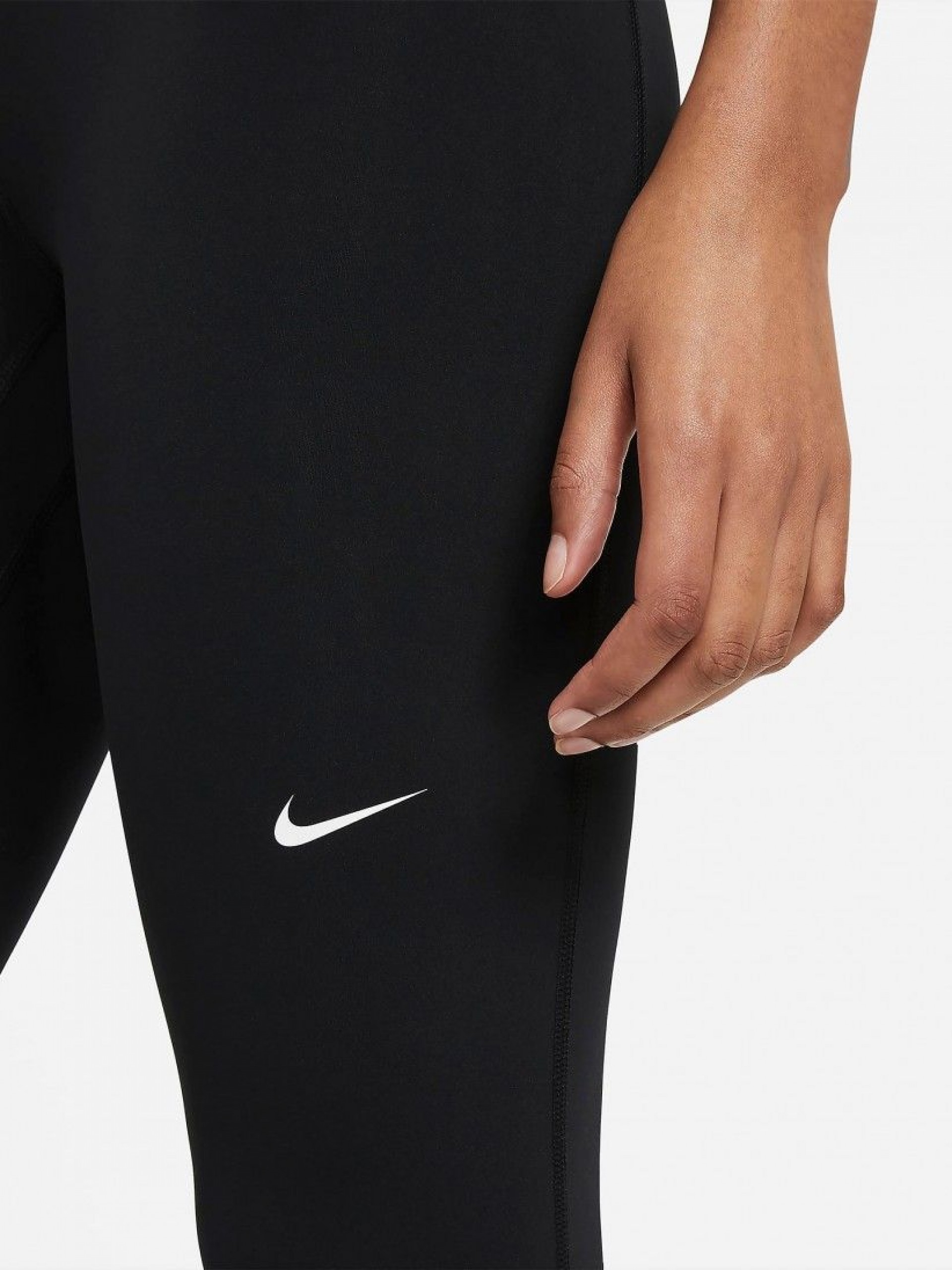 Leggings de Treino Nike Pro 365 Mid-Rise Pretas Para Mulher
