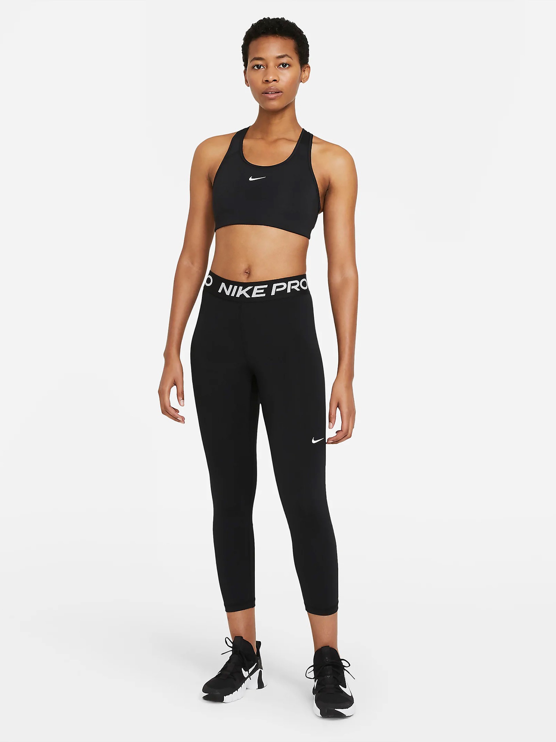 Leggings de Treino Nike Pro 365 Mid-Rise Pretas Para Mulher