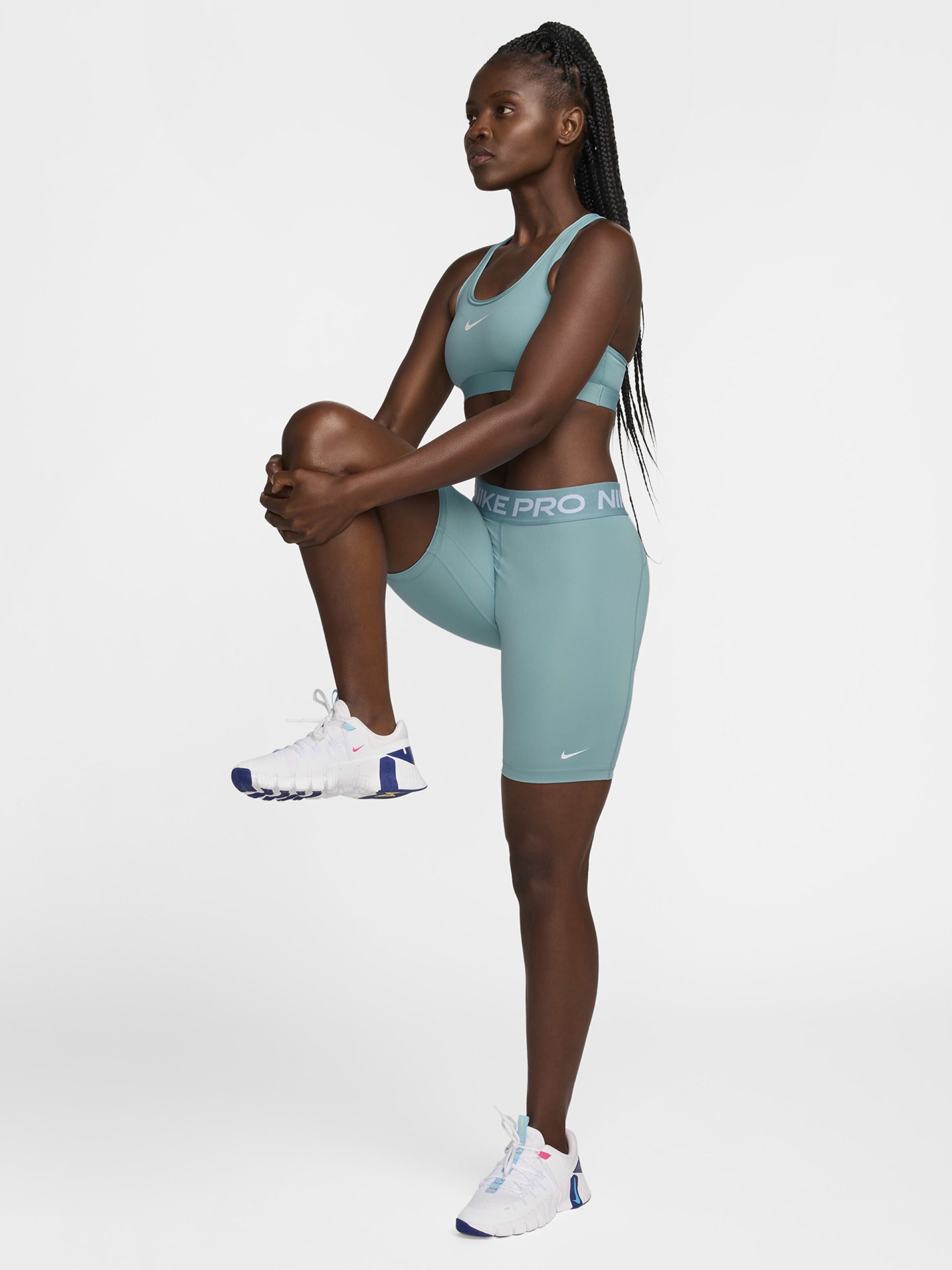 Nike Pro 365 20cm Blue Shorts For Women