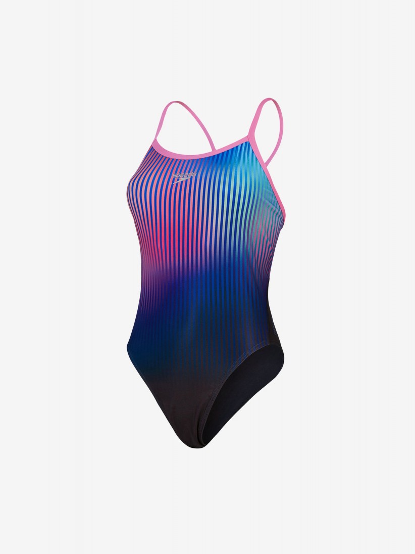 Speedo Placement Digital Turnback Swimsuit