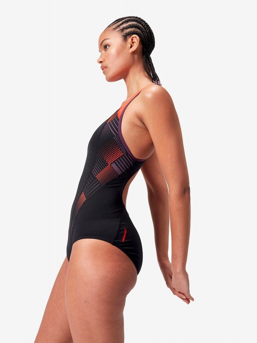 Speedo Placement Laneback Swimsuit