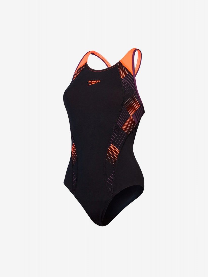 Speedo Placement Laneback Swimsuit