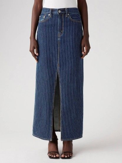 Levis Ankle Column Denim Skirt