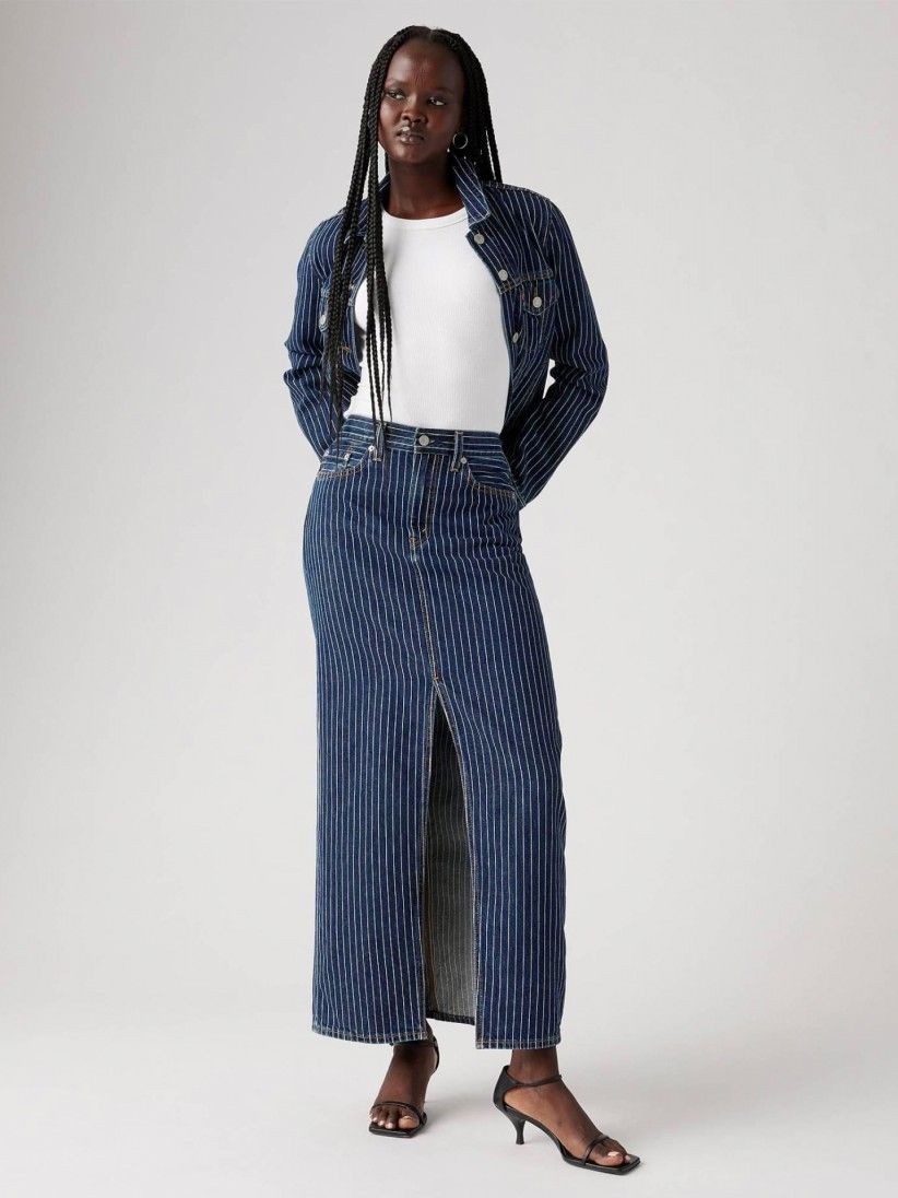 Levis Ankle Column Denim Skirt