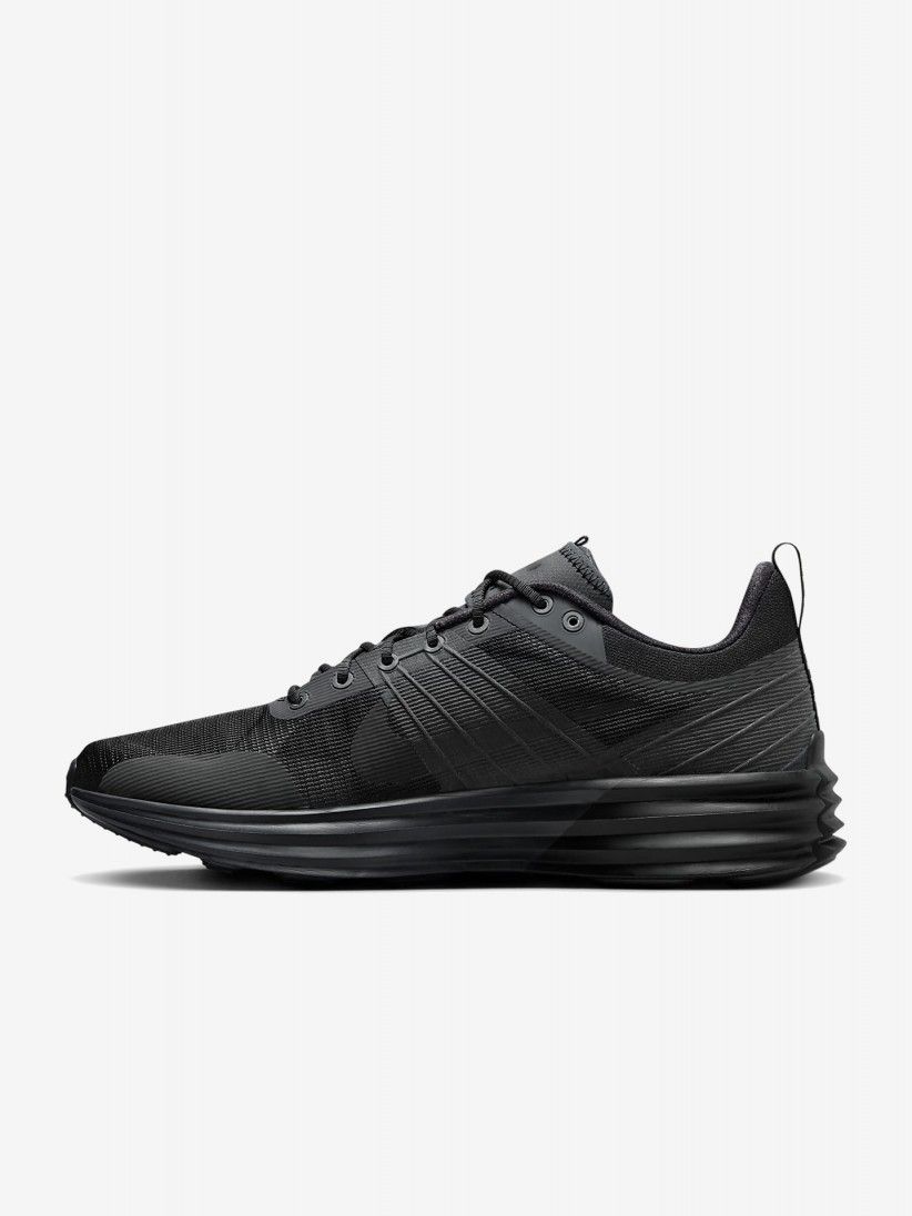 Nike lunarlon running shoes black and white hotsell