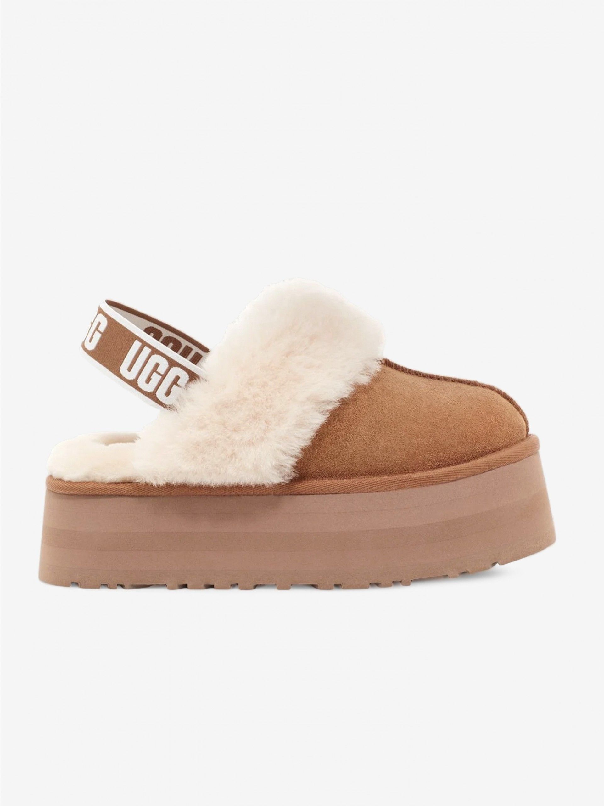 Pantufas Ugg Funkette Camel Para Mulher