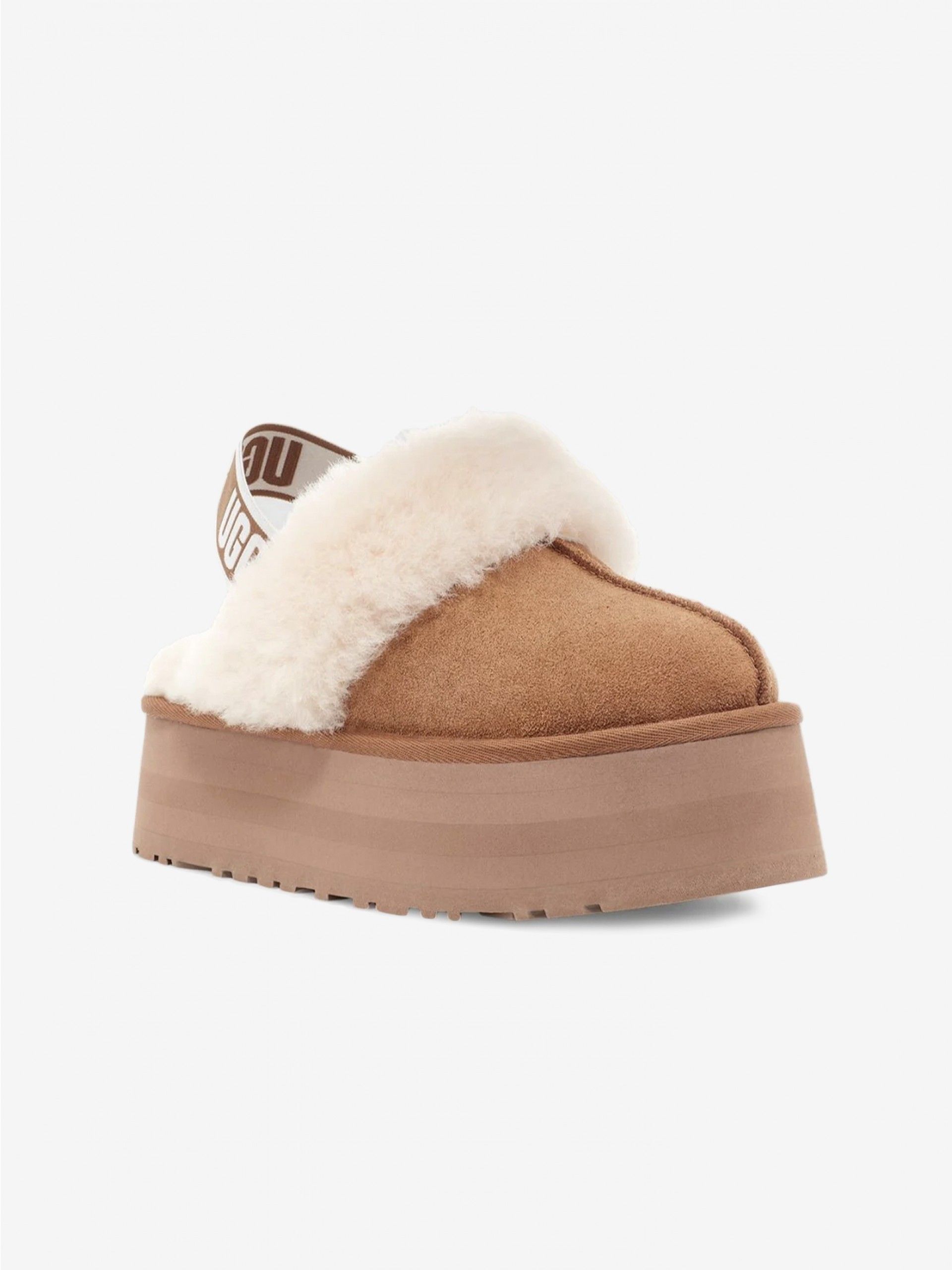 Pantufas Ugg Funkette Camel Para Mulher
