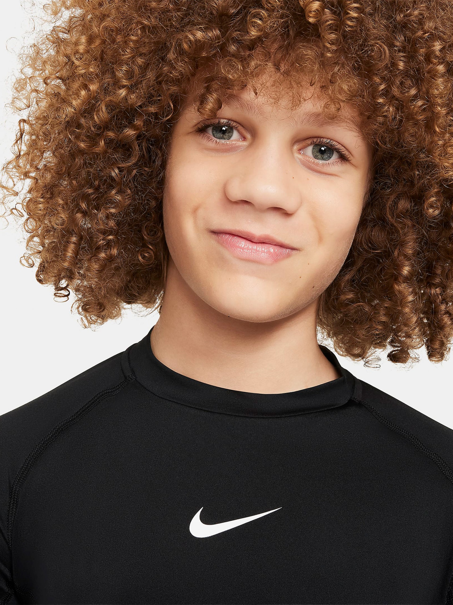 Camisola de Futebol Nike Pro Dri-FIT Júnior Preta