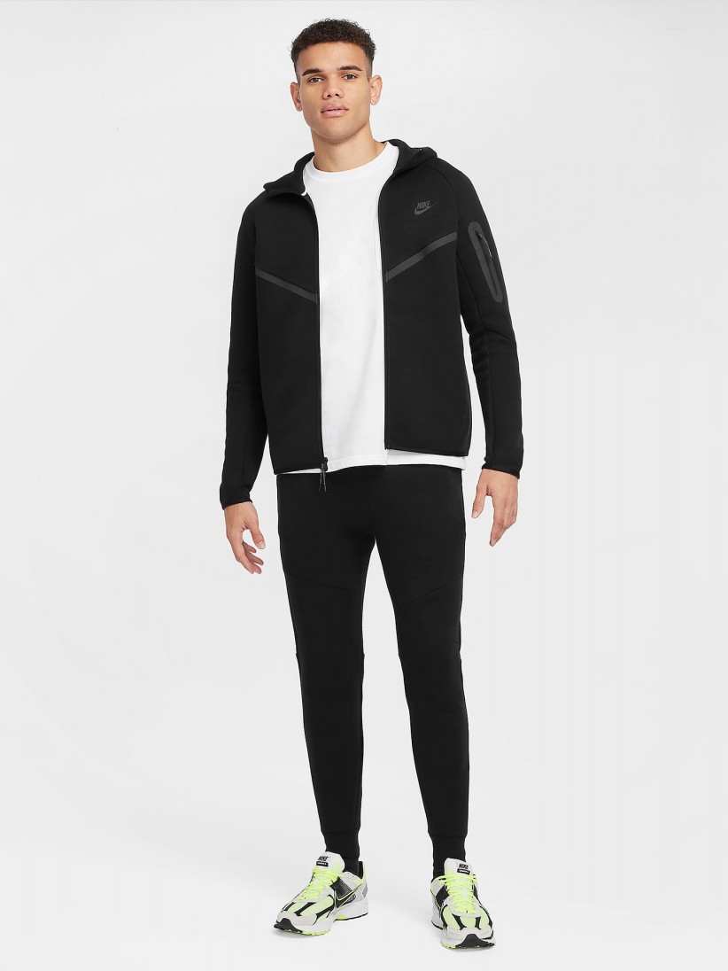 Nike Tech Fleece Windrunner Black Hooded Jacket For Men