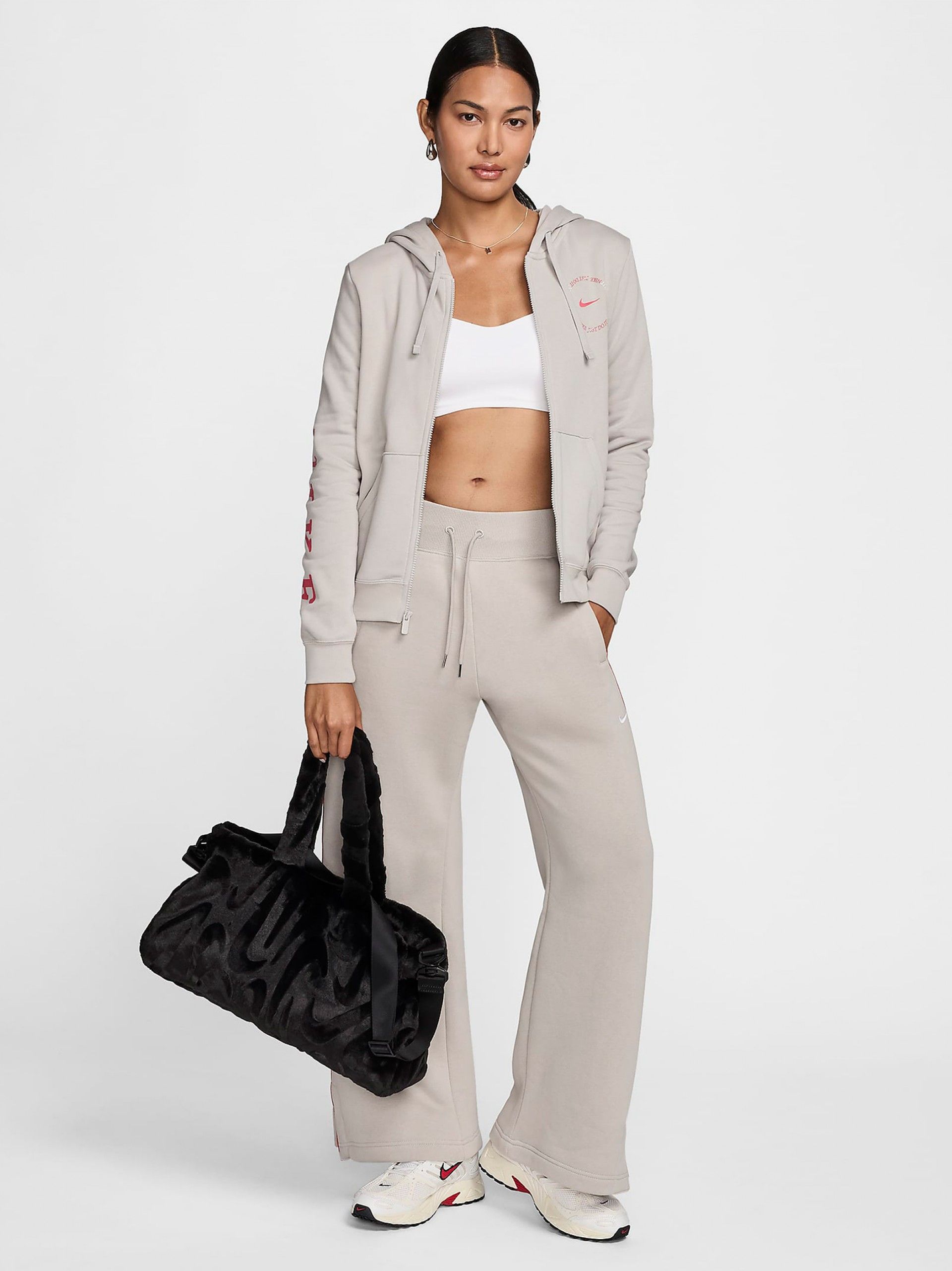 Nike Sportswear Synthetic Fur Black Tote For Women