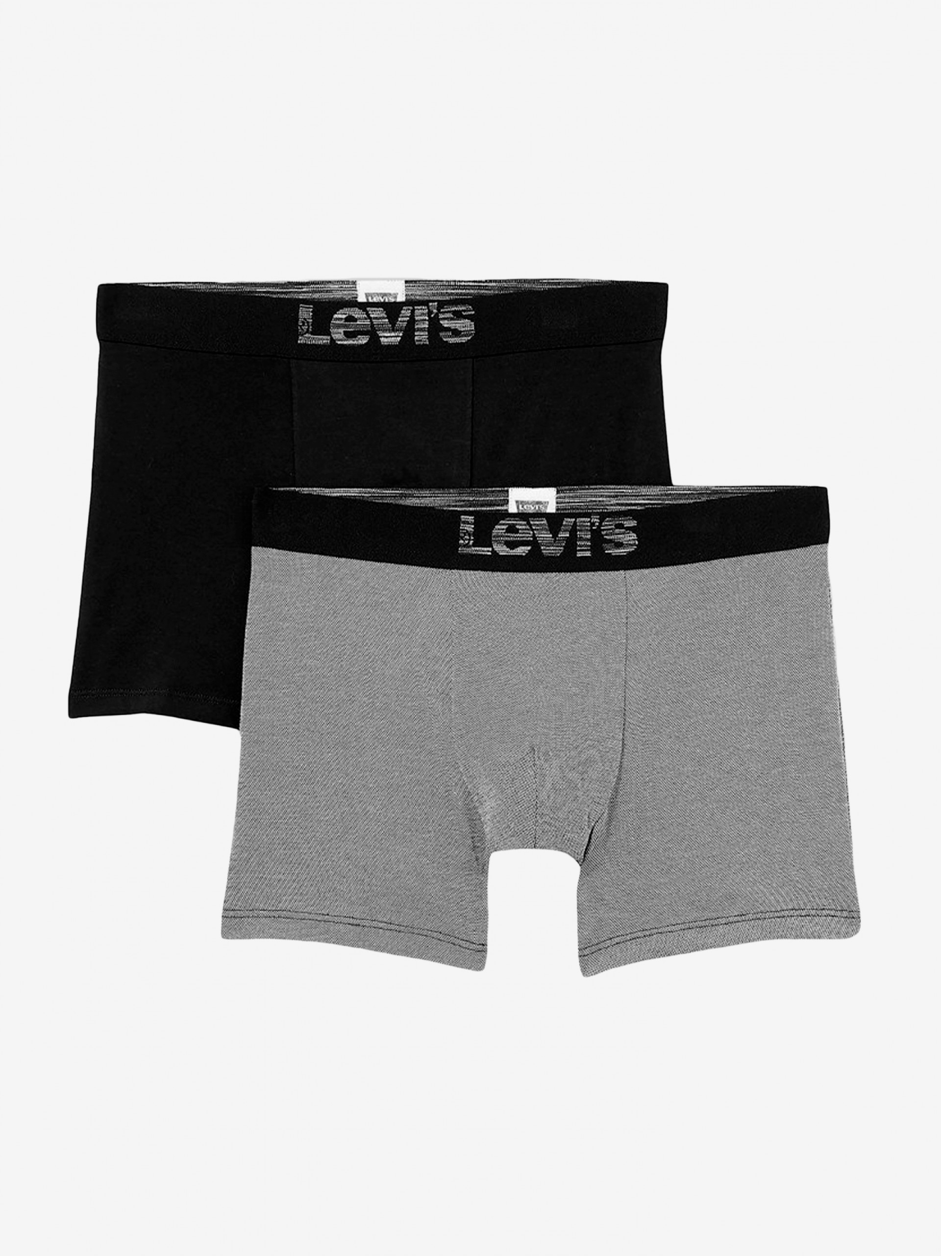 Levis Optical Illusion Organic Grey and Black Boxers