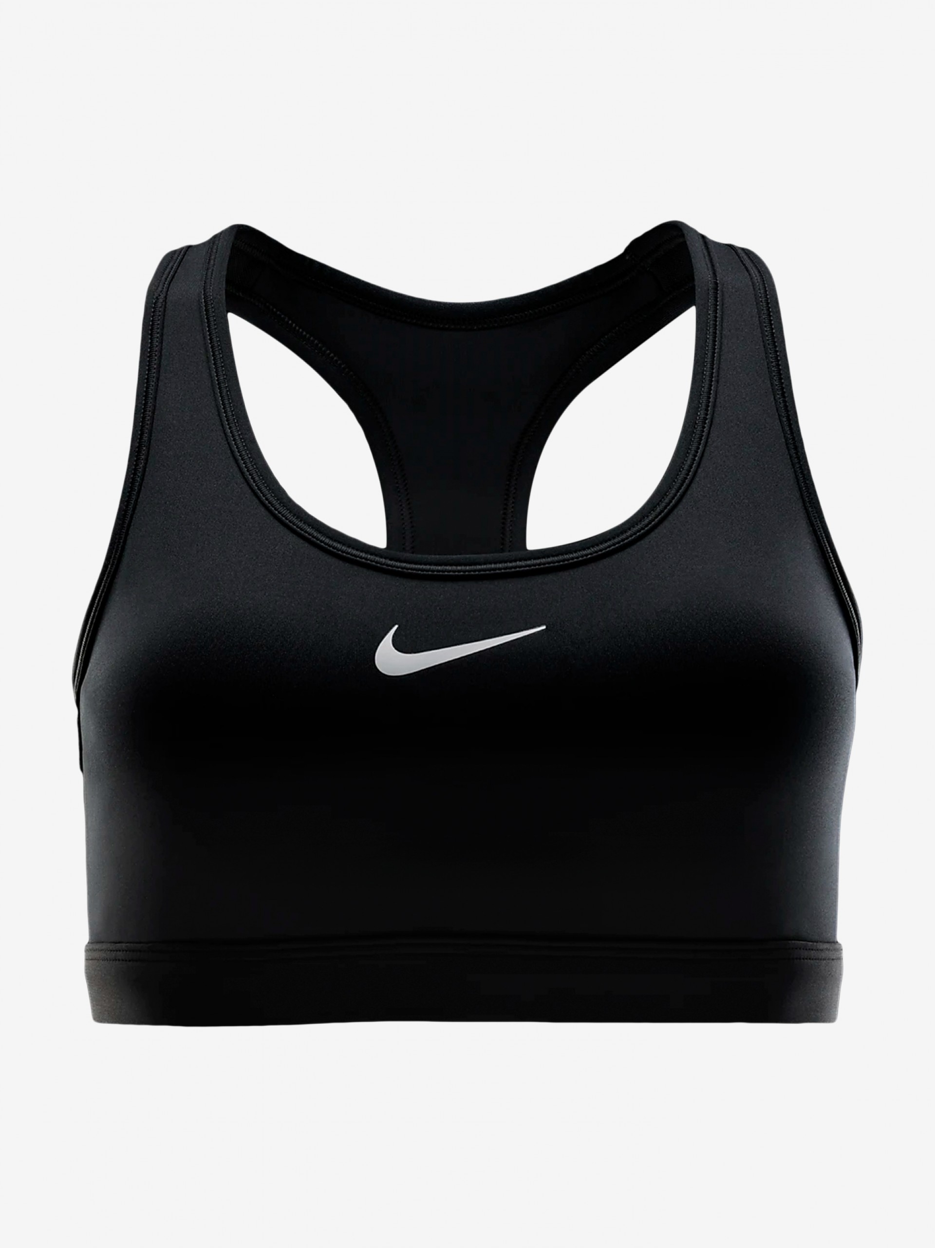 Nike Swoosh Padding Medium Support Black Sports Bra For Women