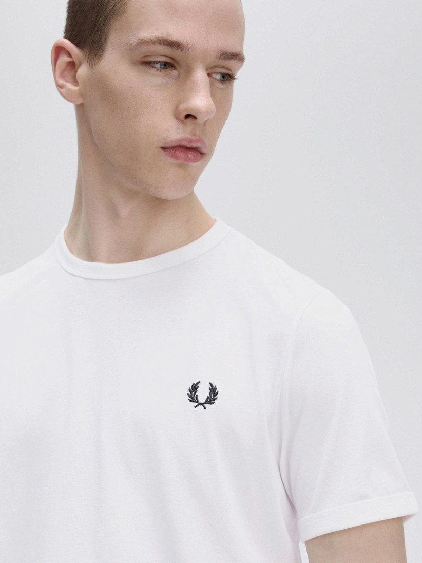 T-shirt Fred Perry Ringer Branca