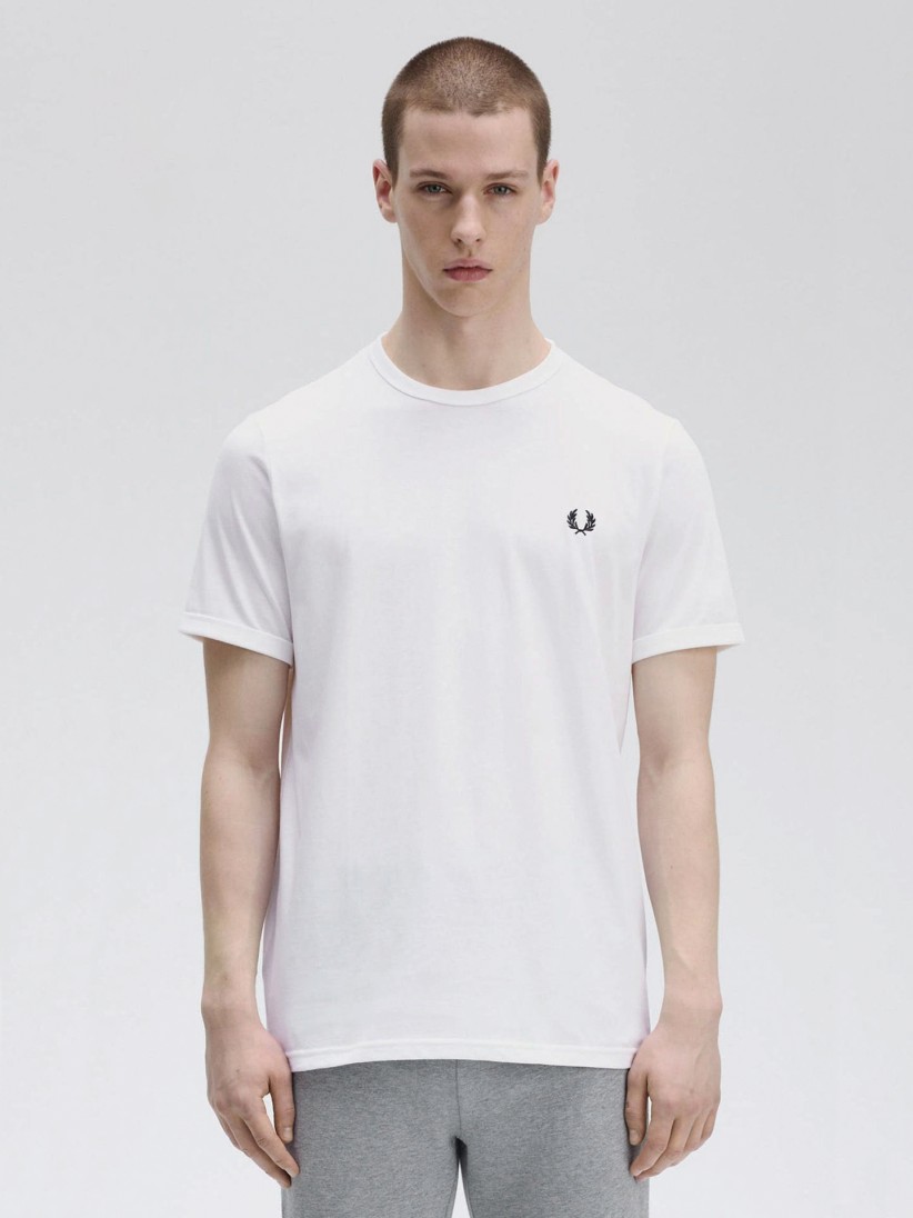 T-shirt Fred Perry Ringer Branca